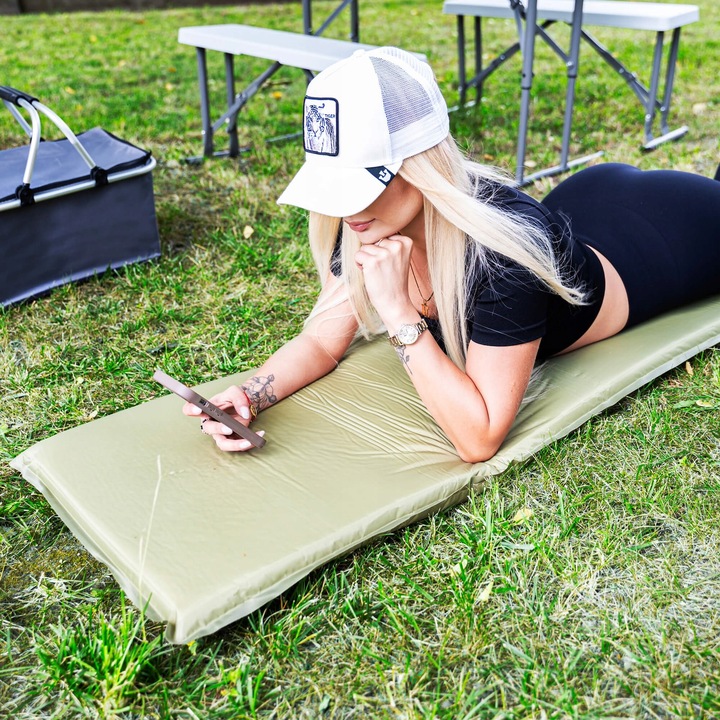 MATA SAMOPOMPUJĄCA KARIMATA TURYSTYCZNA POKROWIEC 180 cm DMUCHANA GRUBA