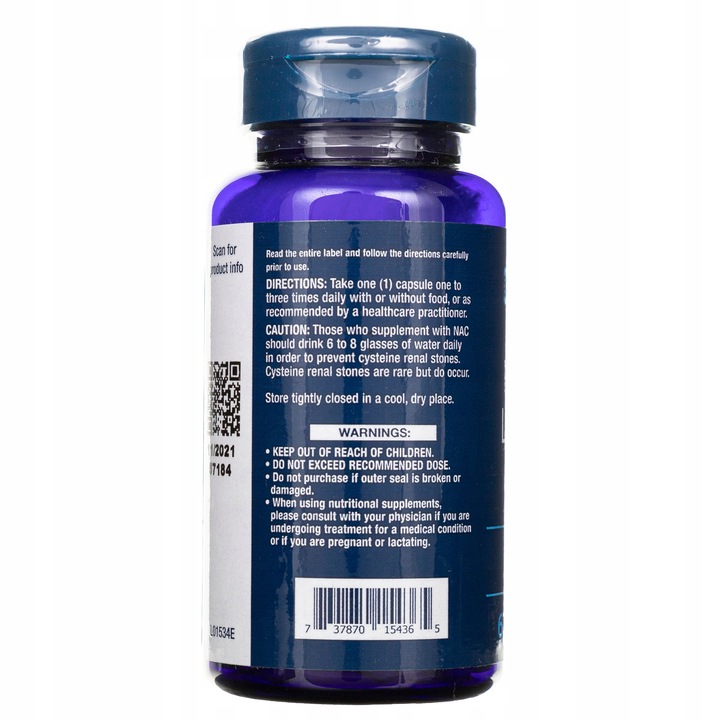 Life Extension NAC N-acetylo-L-cysteina (60 kaps.) 09/25 Original