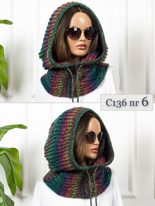 BALACLAVA CIEPŁY KAPTUR GRUBY z WEŁNĄ CZAPKA DAMSKA JAKOŚĆ PREMIUM KOLORY