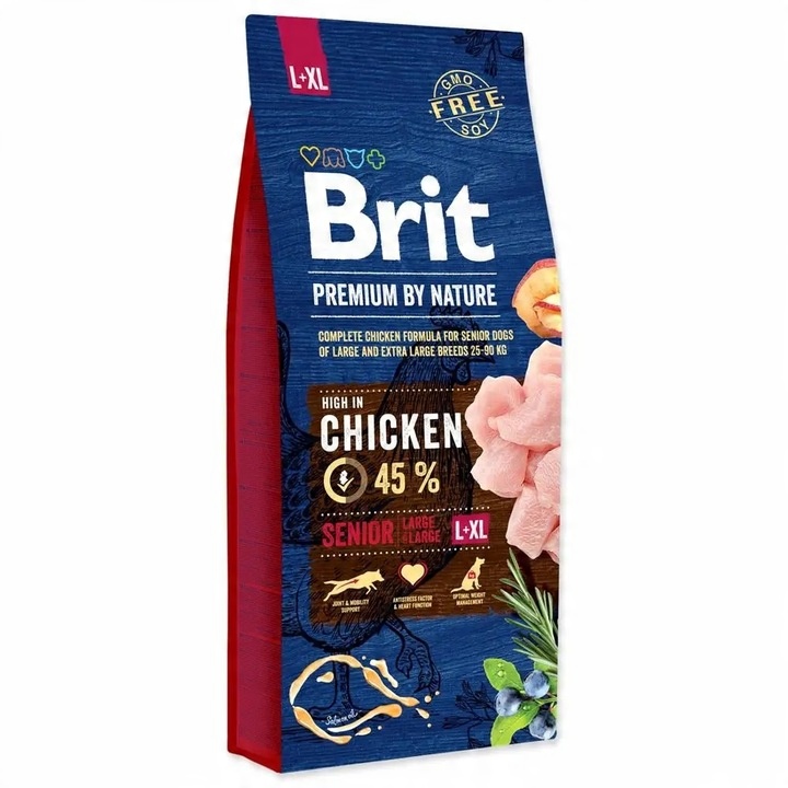 Brit Premium By Nature Senior L+XL Sucha Karma dla Psa Kurczak 15kg