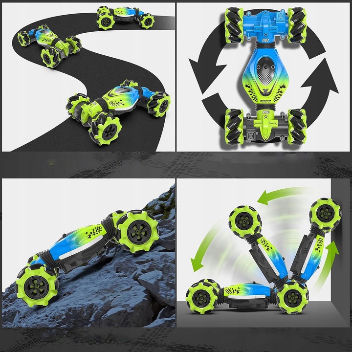 SAMOCHÓD STEROWANY RĘKĄ GESTAMI 4X4 LED + PILOT 2 W 1 GARNITUR