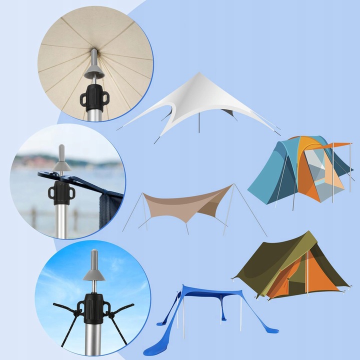 ZESTAW 2 DRĄŻKI DO PLANDEKI, DRĄŻKI MARKIZY, DRĄŻKÓW PODTRZYMUJĄCYCH NAMIOT