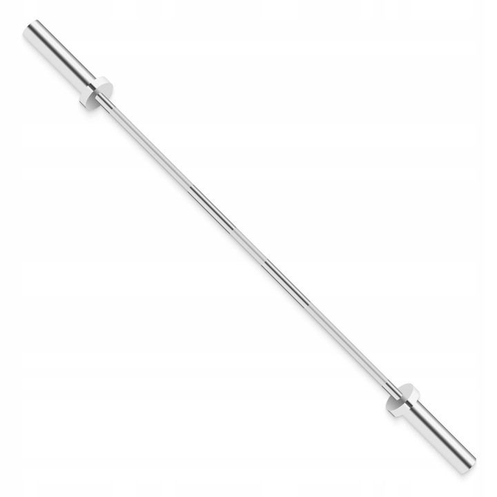 GRYF OLIMPIJSKI PROSTY STALOWY CHROMOWANY SZTANGA DO TRENINGU 220 cm 50 mm