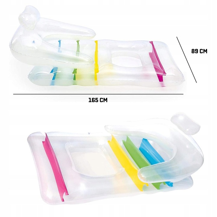 BESTWAY MATERAC LEŻAK DMUCHANY FOTEL Z OPARCIEM NA PLAŻĘ BASEN DO PŁYWANIA