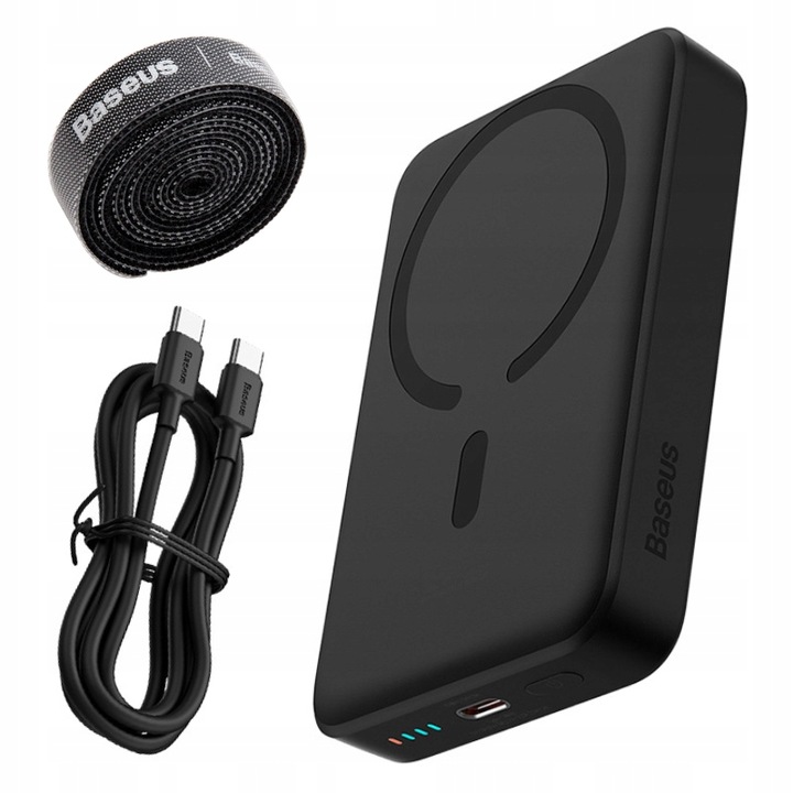 BASEUS MAGNETYCZNY POWERBANK MAGSAFE 10000MAH ŁADOWARKA INDUKCYJNA QC 30W