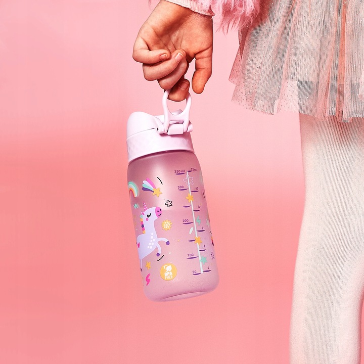 BUTELKA BIDON NA WODĘ D SZKOŁY PRZEDSZKOLA RÓŻ UNICORN JEDNOROŻEC ION8 0,35