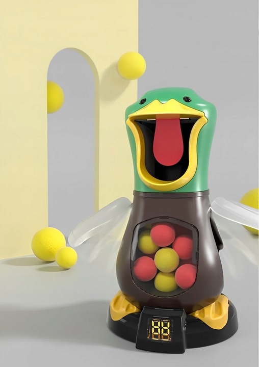 GŁODNA KACZKA STRZELANIE DO CELU KULKAMI GRA ZRĘCZNOŚCIOWA 2 x PISTOLET