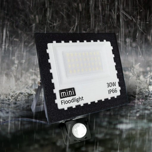 HALOGEN LED 30W NAŚWIETLACZ SLIM CZUJNIK RUCHU ZEWNĘTRZNY DO MAGAZYNU