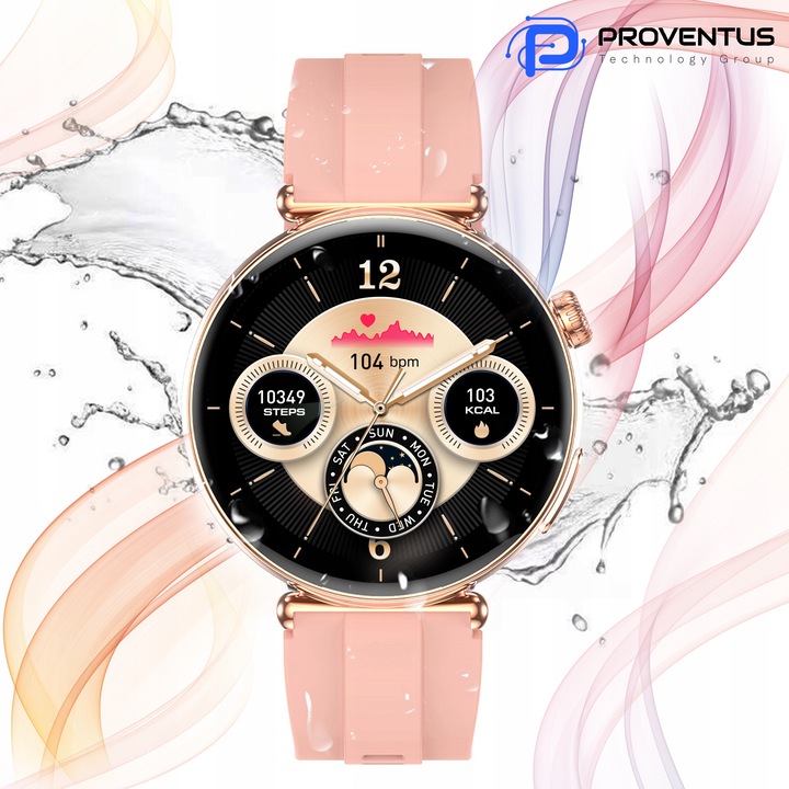 ZEGAREK SMARTWATCH DAMSKI FUNKCJA ROZMOWY EKG CIŚNIENIE MENU PL KARDIOWATCH