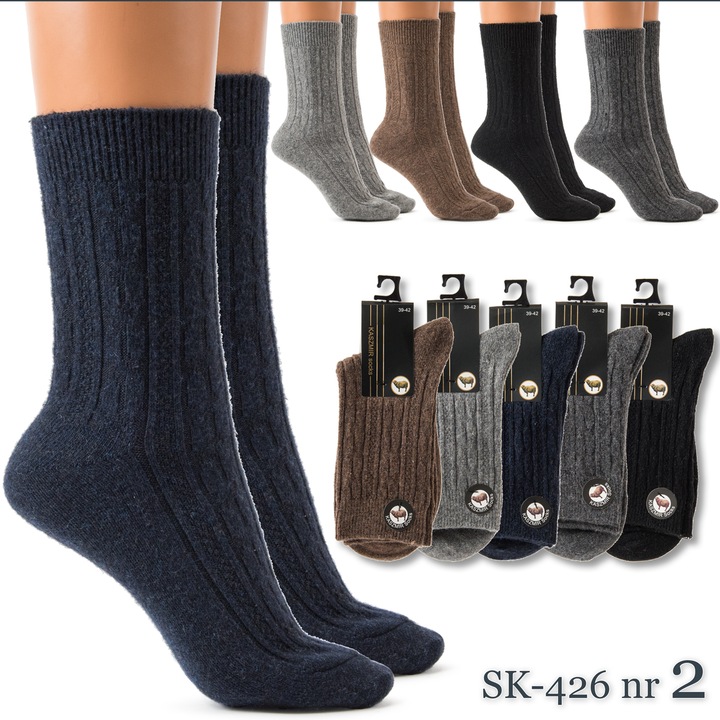 MODNE SKARPETY męskie KASZMIROWE Skarpetki Wygodne SPORTOWE 39-42
