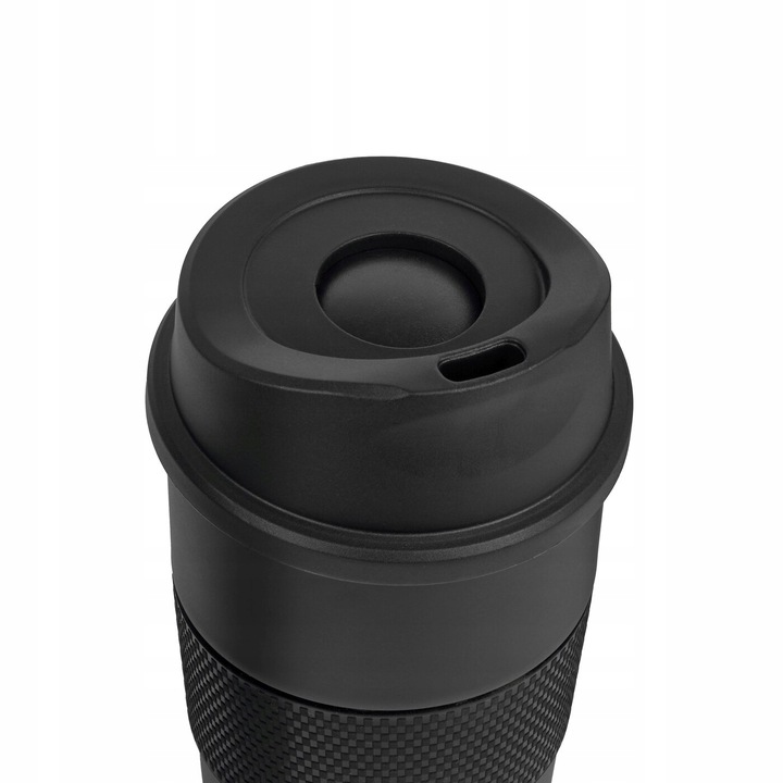 Czarny KUBEK TERMICZNY kawa na wynos MAŁY TERMOS 330ml PREMIUM