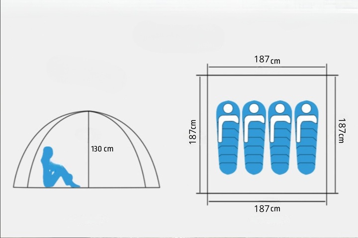Automatyczny namiot turystyczny kempingowy 5 sekund pop up 3-4 osobowy