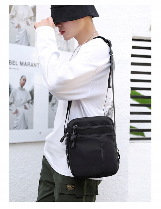 LISTONOSZKA SASZETKA torba na ramię MIEJSKA POJEMNA