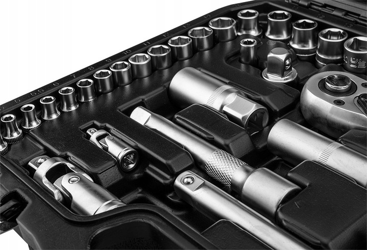 NEO 10-206 ZESTAW KLUCZE NASADOWE 1/2", 1/4" TORX NASADKI WALIZKA 100el