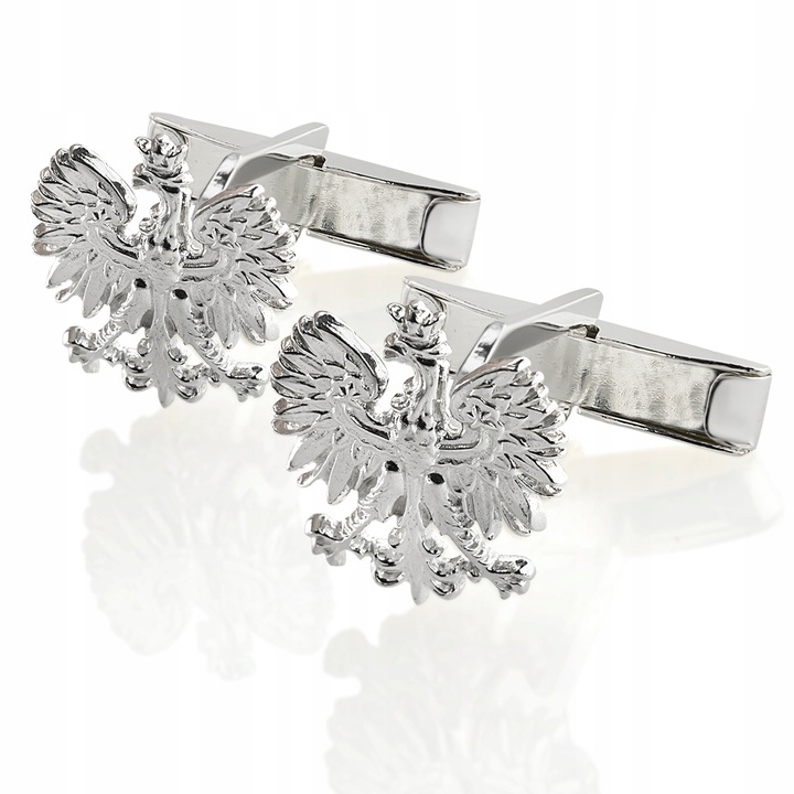 SPINKI do MANKIETÓW KOSZULI pr. 925 ORZEŁ POLSKI PREZENT dla OFICERA