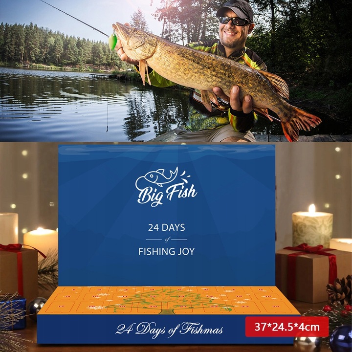 KALENDARZ ADWENTOWY Z PRZYNĘTĄ WĘDKARSKĄ WOBBLERY DO ZESTAWU WĘDKARSKIEGO