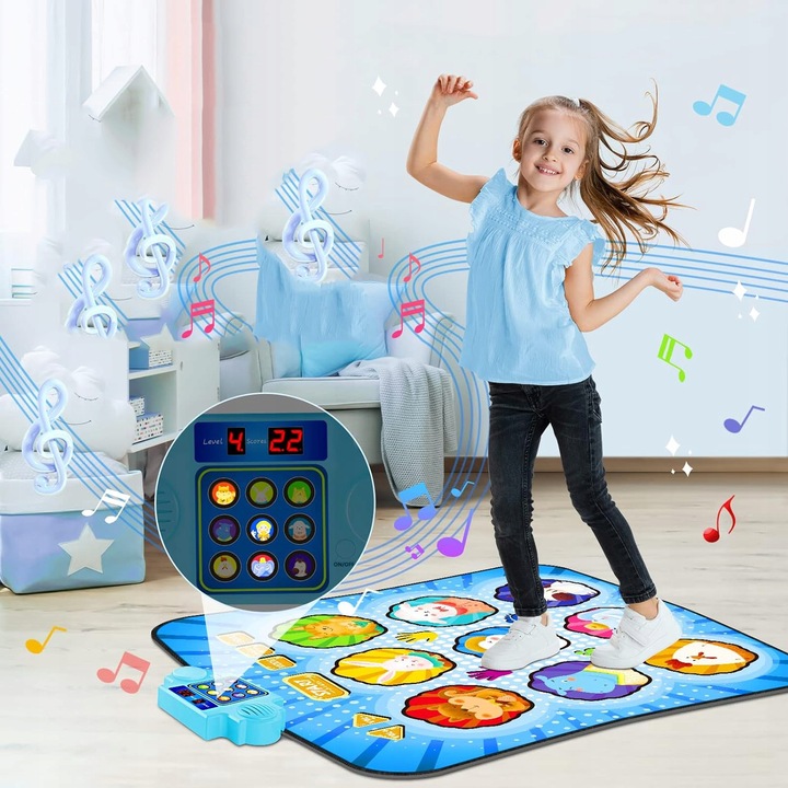 REGULOWANE OBJĘTOŚĆ TANECZNA PAD TANECZNA Z 4 TRYBAMI GRY, BEZ POŚLIZGU