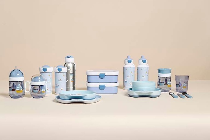 Lunchbox Pojemnik Śniadaniówka 750ml MEPAL Niebieski Żeglarze na Kanapki