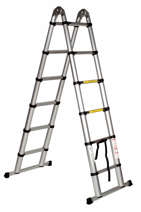 DRABINA TELESKOPOWA wys. rob. 4,6m / na schody HIT