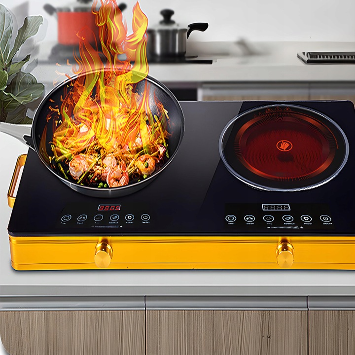 KUCHENKA PŁYTA GRZEWCZA PODWÓJNA DWUPALNIKOWA PRZENOŚNA 4000W ELEKTRYCZNA