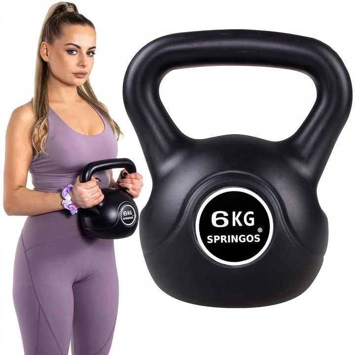KETTLEBELL DO ĆWICZEŃ 6 kg KULA KETLE HANTLA FITNESS ABS HANTEL CIĘŻAR