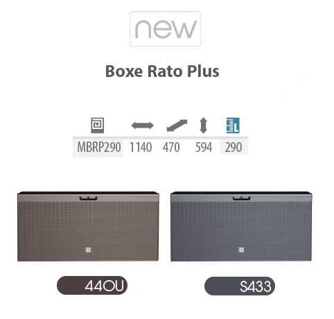 Skrzynia Ogrodowa BOXE RATAN PLUS 2w1 Ciemny brąz - UMBRA