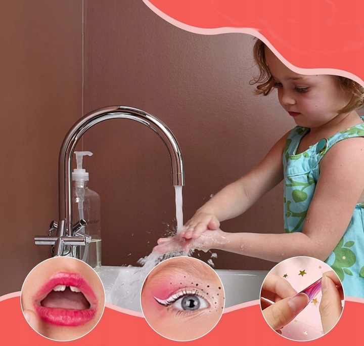 Kuferek z kosmetykami dla dzieci Zestaw kosmetyków MAKE UP MALOWIDŁA makija