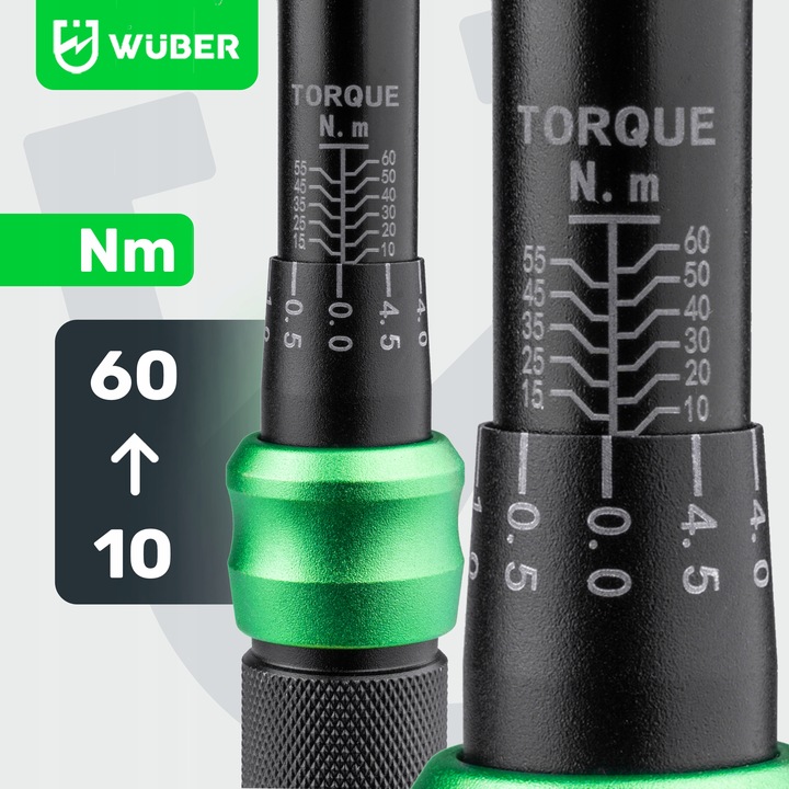 KLUCZ DYNAMOMETRYCZNY 1/2"Z BLOKADĄ 10-60NM CERTYFIKAT KALIBRACJI CR-V ETUI