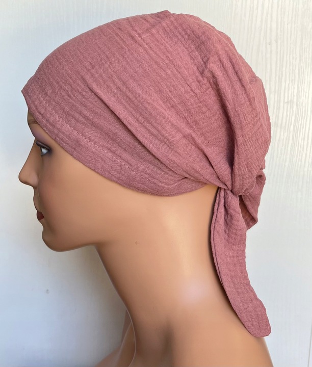 Chustka damska Aga 031 z muślinu turban wiosenny także po chemioterapii