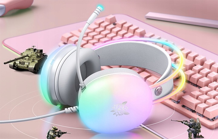 ONIKUMA X25 PRZEWODOWE SŁUCHAWKI GAMINGOWE NAUSZNE RGB Z MIKROFONEM