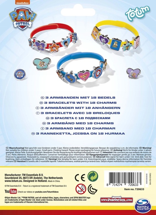 Totum kreatywny zestaw do robienia bransoletek z charmsami Psi Patrol