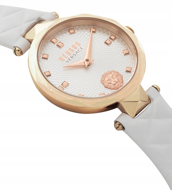 Zegarek damski modny VERSUS VERSACE na białym pasku WR50 na prezent