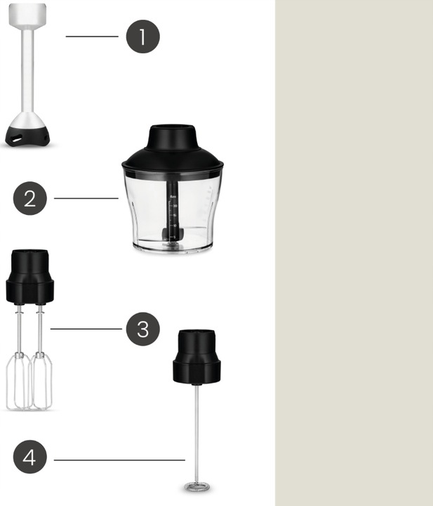 MOCNY WIELOFUNKCYJNY BLENDER MIKSER RĘCZNY 5w1 TYTANOWE OSTRZE temp do 140°