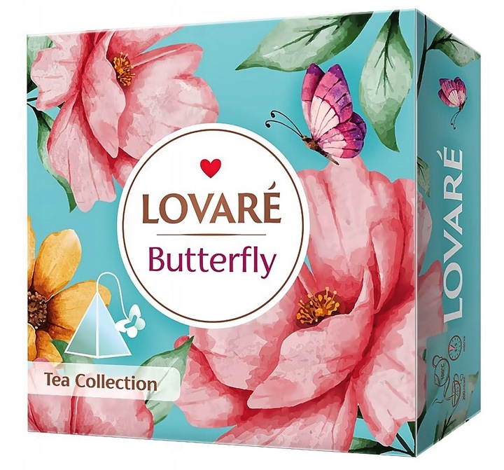 Lovare Butterfly Set Kolekcja Herbat 9 Smaków 45 Piramidek po 2g Prezentowy