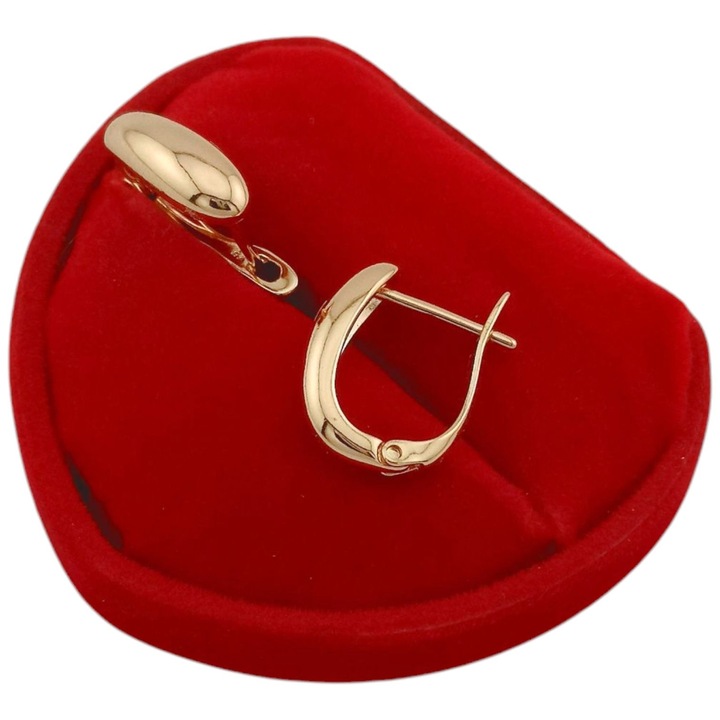 ZŁOTE KOLCZYKI TRADYCYJNE SUBTELNE ANGIELSKIE ELEGANCKIE DLA KOBIETY