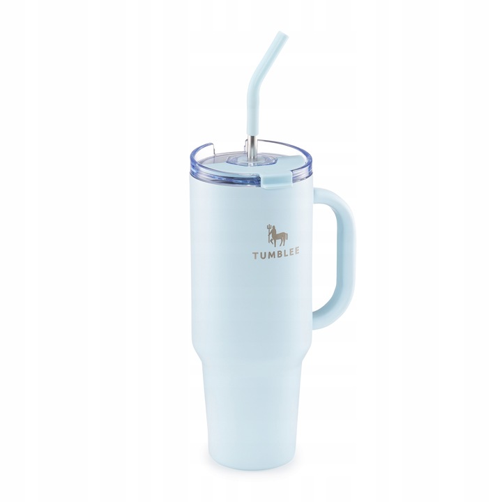 KUBEK TERMICZNY ZE SŁOMKĄ NA KAWĘ HERBATĘ DO SAMOCHODU SZCZELNY 1200 ml