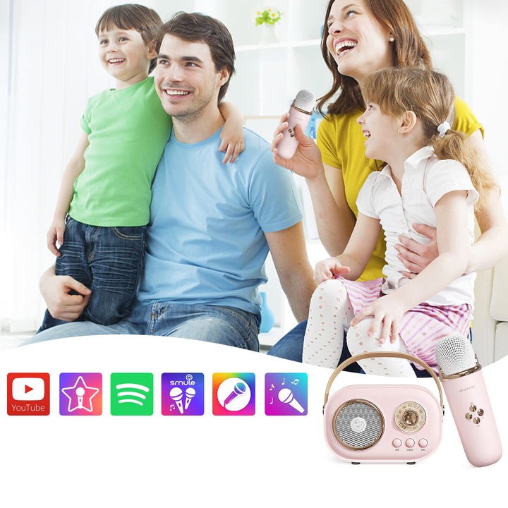 MIKROFON BEZPRZEWODOWY KARAOKE GŁOŚNIK BLUETOOTH C20 PLUS + 2 MIKROFON