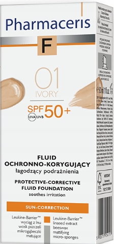 PHARMACERIS F Fluid korygujący 01 IVORY SPF50 30ml