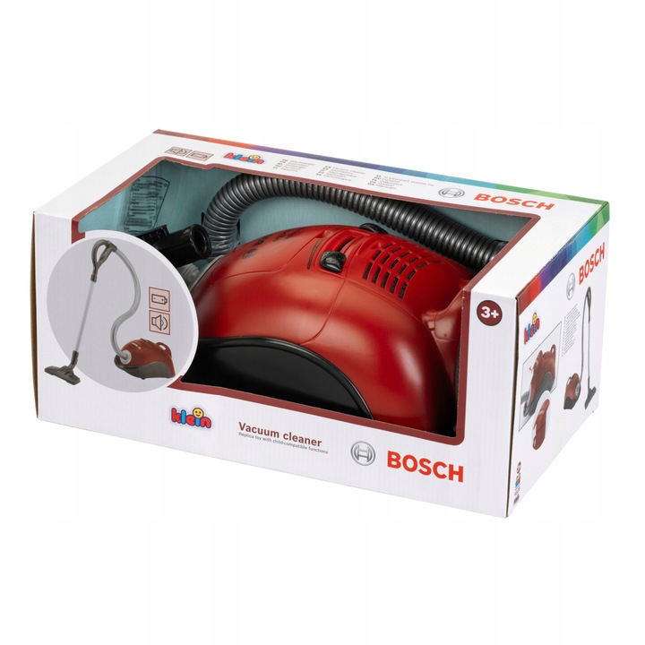 BOSCH ODKURZACZ DLA DZIECI CZERWONY Z DŹWIĘKIEM 30 CM KLEIN
