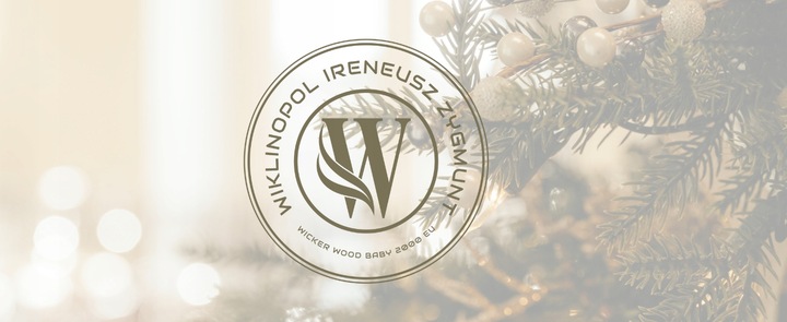 Osłona / kosz / osłonka wiklinowa na stojak pod choinkę NATURALNA Ø 50 cm