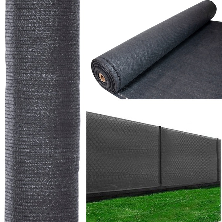 SIATKA CENIUJĄCA NA PŁOT 1,5X25M MASKUJĄCA GRAFIT