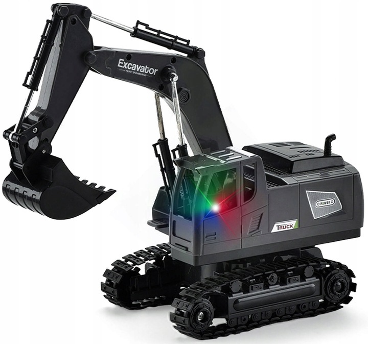 AUTO AUTKO NA ZDALNE STEROWANIE PILOT KOPARKA RUCHOMA ŁYŻKA ŚWIATŁO LED