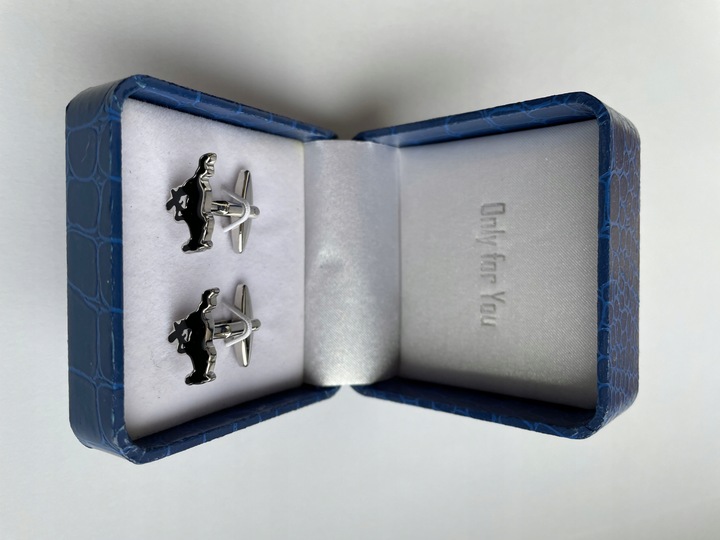 Srebrne spinki do mankietów EXC Ford Mustang GT Bullitt