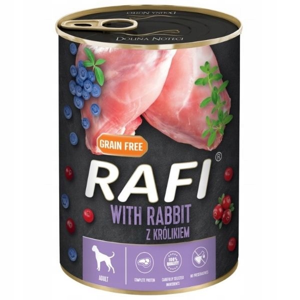 Zestaw karmy dla psa RAFI Królik 24x800 g