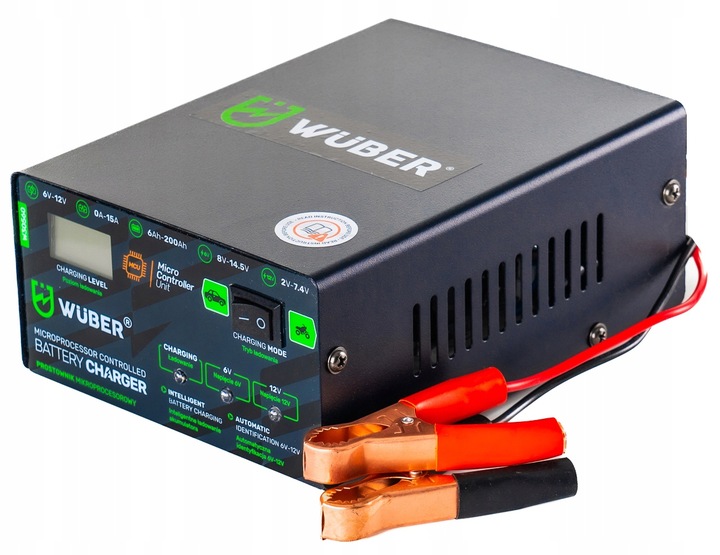 PROSTOWNIK 6V i 12V MIKROPROCESOROWY ŁADOWARKA DO AKUMULATORA NAPRAWA 15A