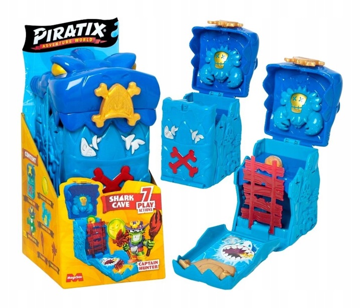 PIRATIX Secret Cave SKULL Jaskinia + Figurka CAPITAN HUNTER Zestaw 3+