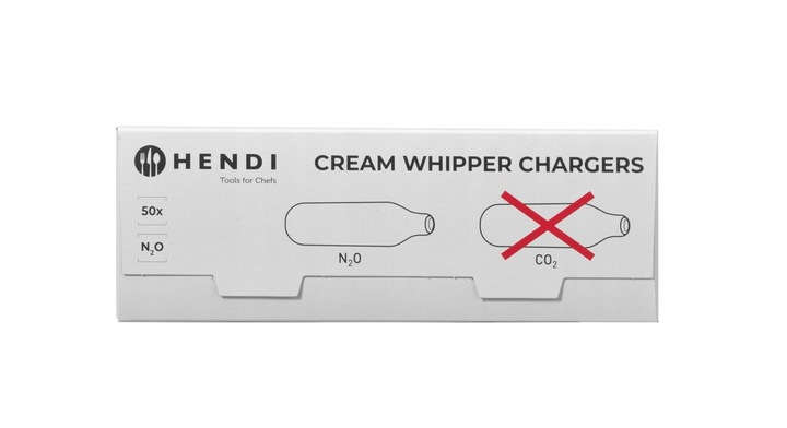 Naboje do syfonu do bitej śmietany HENDI SMART szare 50 sztuk