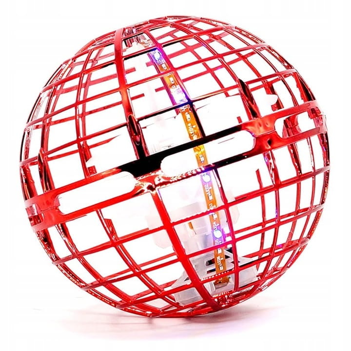 UCIEKAJĄCA KULA ZE ŚWIATŁEM PIŁKA LATAJĄCE UFO ŚWIECĄCA Z PILOTEM