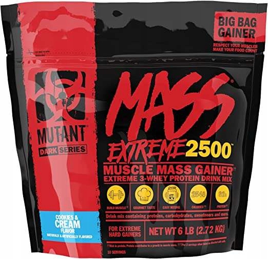 MUTANT MASS EXTREME 2720g GAINER EXTREME Czysta Masa Węglowodany + Białko