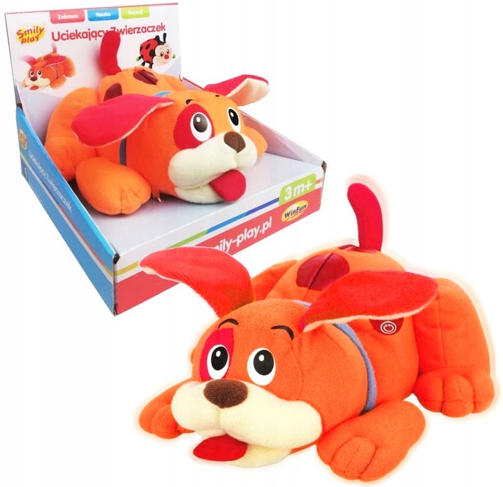 SMILY PLAY Piesek do raczkowania ucieka wibruje dźwięki melodyjki rusza się